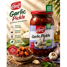 Ajmi Garlic Pickle – 400 g | Tangy & Spicy Indian Pickle
