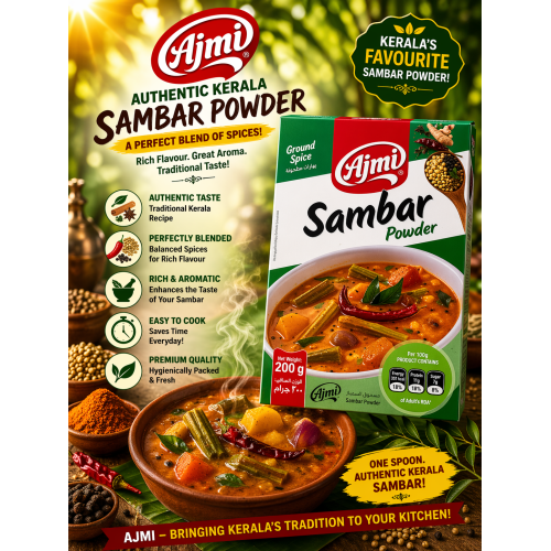 AJMI Sambar Powder – 200 g | Authentic South Indian Spice Blend