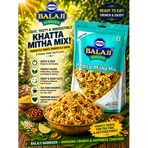 Balaji Khatta Meetha 400g | Sweet and Tangy Indian Snack Mix