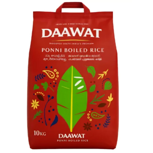 Daawat Ponni Boiled Rice 10kg | Premium Parboiled Rice