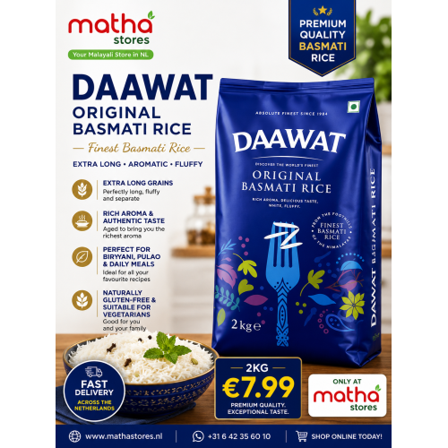 Daawat Original Basmati Rice 2kg BLUE