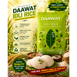 Daawat Idli Rice 10kg | Premium Rice for Soft Idli & Dosa