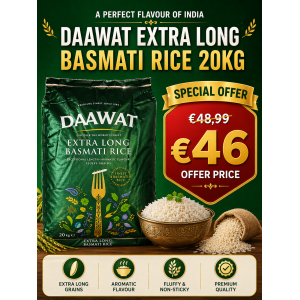 Daawat Green Basmati Extra Long Rice –20 kg