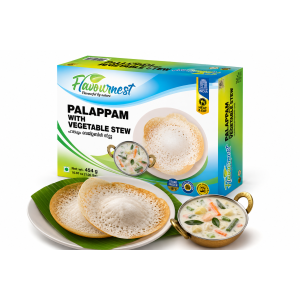 FlavourNest Palappam with Vegetable Stew 454g – Authentic Kerala & Sri Lankan Style Ready-to-Eat Meal