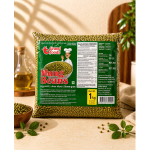 Grand Food Mung Beans (Cherupayar) 1kg | Whole Green Gram