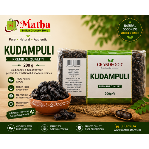Grand Foods Cambogia 200g (Kudampuli / Malabar Tamarind)