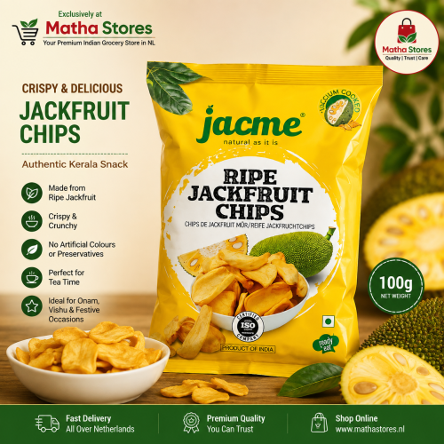 Jacme Fried Ripe Jackfruit Chips 100g – Crispy Kerala Snack