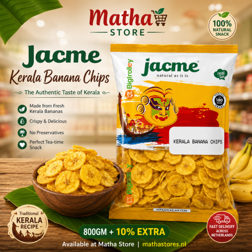 Jacme Kerala Banana Chips 300g – Traditional Kerala Style