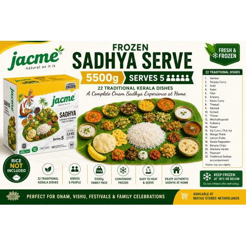 Jacme Frozen Sadhya Serve 5500g – 22 Traditional Kerala Dishes | Serves 5