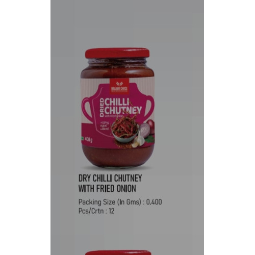 MALABAR CHOICE DRIED CHILLY CHUTNEY 400GM MALABAR CHOICE DRIED CHILLY CHUTNEY 400GM