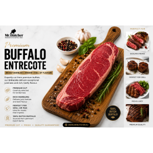 Premium Buffalo Entrecote (Water Buffalo Entrecote Steak)