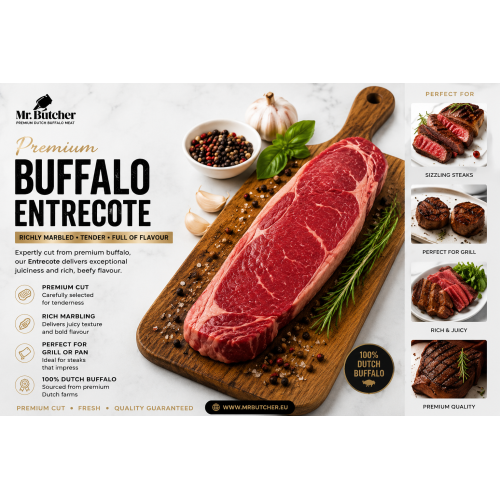 Premium Buffalo Entrecote (Water Buffalo Entrecote Steak)