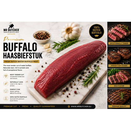 Premium Buffalo Haasbiefstuk (Water Buffalo Tenderloin)