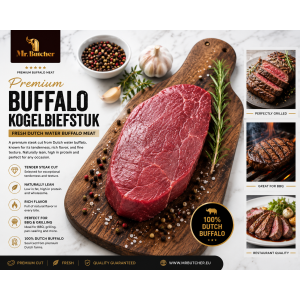 Premium Buffalo Kogelbiefstuk (Water Buffalo Top Sirloin Steak)
