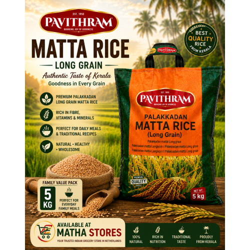 Pavithram Matta Rice Long Grain 5 kg