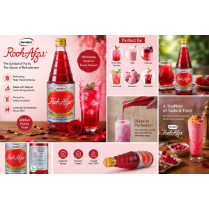 Hamdard Rooh Afza Syrup 800ml