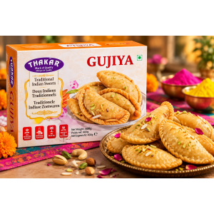 Thakar Gujiya 400gm Traditional Indian Sweet | Festive Mithai Thakar Gujiya 400gm Traditional Indian Sweet | Festive Mithai