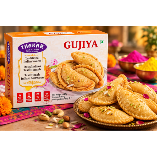 Thakar Gujiya 400gm Traditional Indian Sweet | Festive Mithai Thakar Gujiya 400gm Traditional Indian Sweet | Festive Mithai