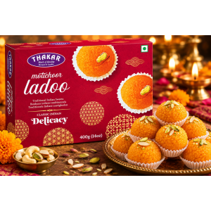 Thakar Motichoor Ladoo 400g – Traditional Indian Sweet Thakar Motichoor Ladoo 400g – Traditional Indian Sweet