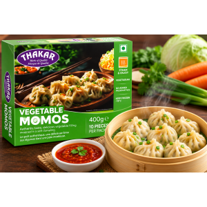 Thakar Vegetable Momos – 400g (10 Pieces per Pack) Thakar Vegetable Momos – 400g (10 Pieces per Pack)