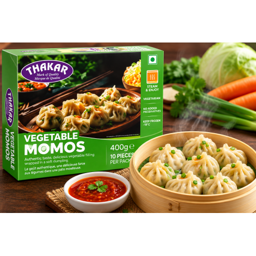 Thakar Vegetable Momos – 400g (10 Pieces per Pack) Thakar Vegetable Momos – 400g (10 Pieces per Pack)
