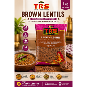 TRS Brown Lentils 1kg | Whole Brown Lentils
